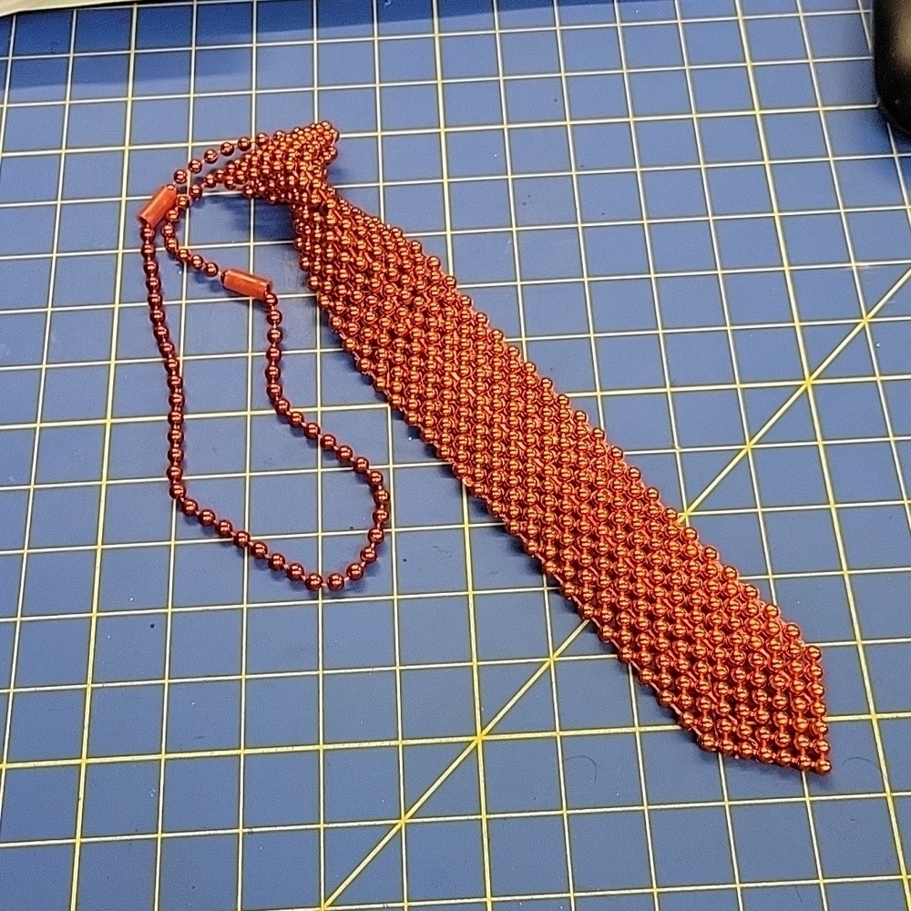 Red Beaded 20" Neck 13" Tie